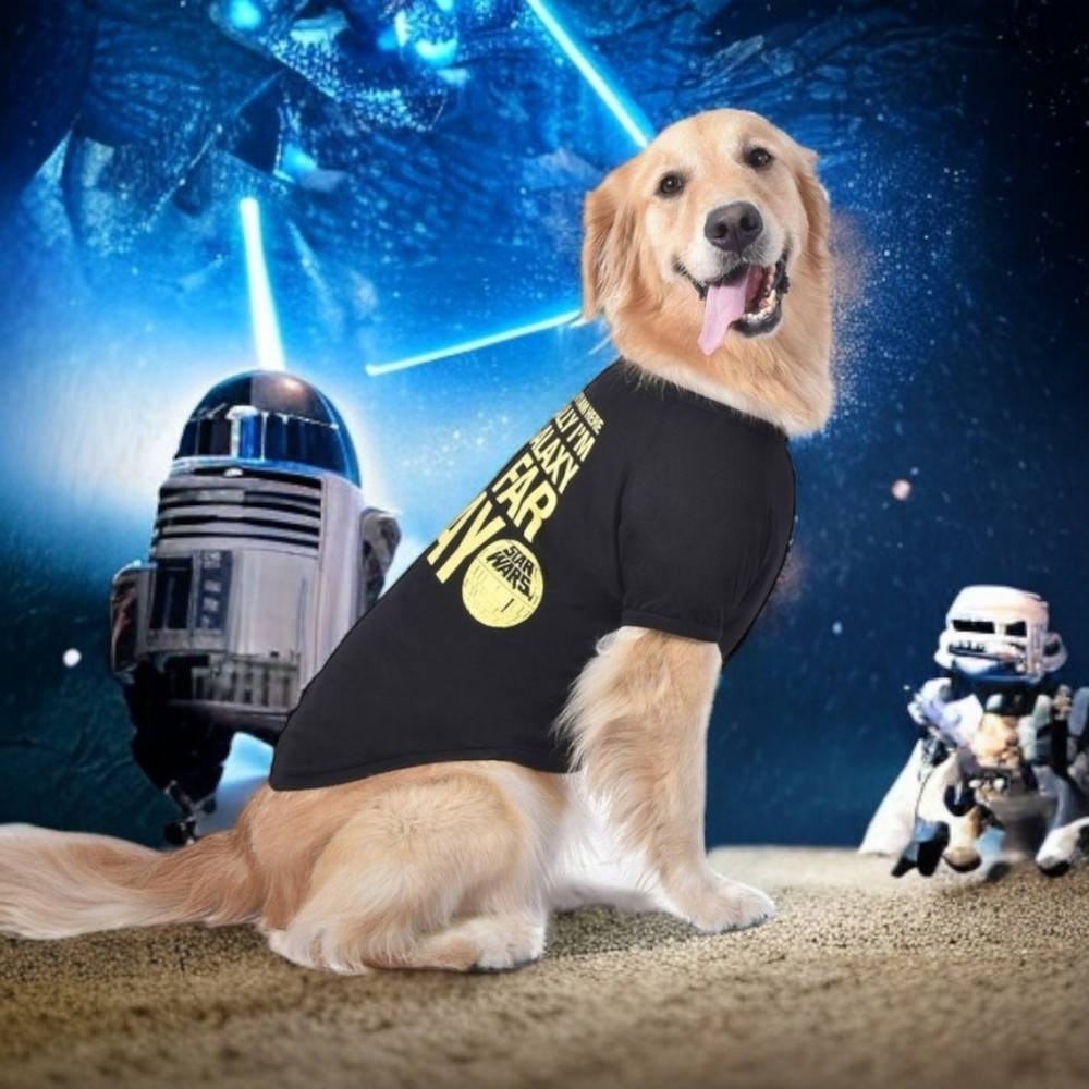 🐾 Star Wars Dog T-Shirt "Mentally I'm In A Galaxy Far, Far, Away", NWT